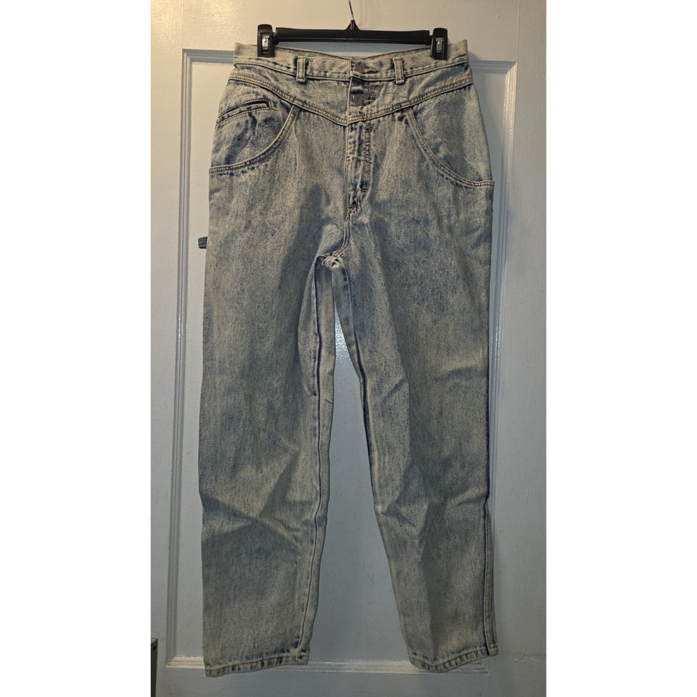 Vintage 80's Gitano Women's Acid Wash Denim Jeans 100% Cotton Ankle 12S